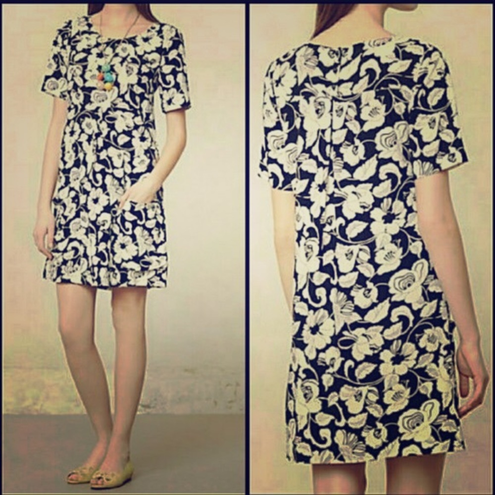 Black and white dress from Anthropologie